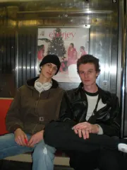 Caleb and Anden on the 1 train