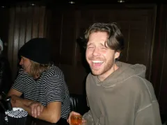Clev and a stranger fake laughing
