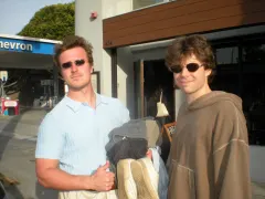 Clev and Mills after a Heineken bucket
