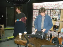 Clev and Mills filming the Codename: TMR Show