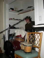 Jeremy recording drums for Last Day of My Life