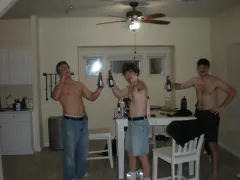 Shirtless, again