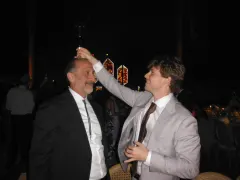 Phil buckled and spilled the wine but It Didn't Get On Me No Sir