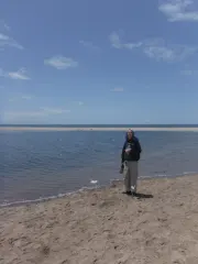 Devon at the pond at the beach