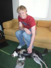 Andy and Milo in the stu
