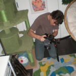 Clev setting up the camera for the first TMR interview