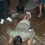 Omar doing pushups