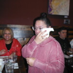 Mom crying at Vintage Vino & Espresso
