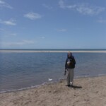 Devon at the pond at the beach